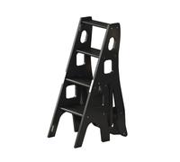 Wooden Folding Step Stool, Portable 4-Step Library Chair for Home and Office, Easy Storage