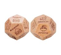 Wooden Food Decision Dice,Date Night Dice set Game,Valentine's Day Gifts for Ideas for Girlfriend Boyfriend,Romantic Night Game for for Couples Husband Wife Anniversary Birthday Gifts (A+B)