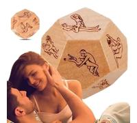 Wooden Food Decision Dice,Food Dice,Food Decision Dice Decider Date Night Ideas Games,12 Sided Muti-Choice Food Decision Dice Games,Date Night Valentines Birthday for Boyfriend Girlfriend (Sex Dice)