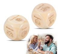 Wooden Food Decision Dice, Valentines Date Night Dice, Ideas Food Decision Patterns Game, Date Night Christmas Valentines Birthday for Boyfriend Girlfriend for Her Him Couples Gift Ideas