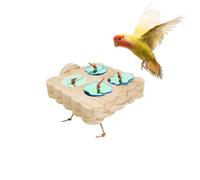 Wooden Food Toy, Interactive Enrichment, Feeder Cage Game Accessory, Chopping Activity Toy, Natural Simulation Bird Toy for Shot, Cockatiel, Training and Behavioural
