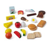 Wooden Food Toys Pretend Kitchen Kit Learning Groups For Kids 21 Pieces 2+