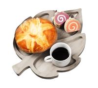 Wooden Food Tray, Leaves Snacks Platter, Appetizers, Bread, Crackers, Fruits, Ideal for Thanksgiving, Fall, Halloween, Harvest, Holiday, Party, Dining Table, Kitchen, Home, 14.57 x 11.02 x 0.47 inches