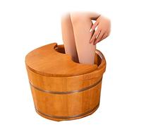 Wooden Foot Bath Cube for Health and Cleaning, Soak Your Feet, Deep Stress Relief, Tired Feet, Stress Relief, Home Use with Cover