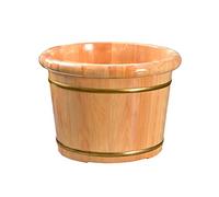 Wooden Foot Soaker Barrel, Foot Spa with Foot Massager Roller, Thick Wooden Foot Washing Bathtub, Pedicure Barrel, Pedicure Bowl, Spa Massage with A Lid