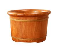 Wooden Foot Spa Barrel - Oak Fumigation Bucket & Pedicure Basin for Home & Hotel Use - Perfect Foot Bath for Middle-Aged & Elderly Relaxation