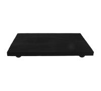 Wooden Footed Pedestal Stand for Fragrance Bottles, Black Rustic