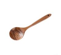 Wooden For Kitchen Utensil Set Made from Acacia Wood Featuring Slotted Spoon, Solid Spoon and for Safe Use on Non-Stick Surfaces (Strainer spoon)
