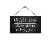 Wooden For Wall Decor Quiet Please Session In Progress Custom Wood Sign Do Notwall Decor Rustic Sign Rustic Wooden Sign Decor Housewarming Gifts 8X10Inch