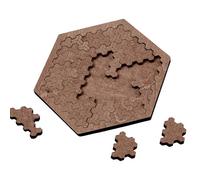 Wooden Fractal Tray Puzzles with Frame Unique Irregular Creative Labyrinth Difficult Geometry Puzzles Boards for and Adults (Triangular)