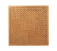 Wooden Fractal Tray Puzzles with Frame, Unique Irregular Creative Labyrinth, Difficult Geometry Puzzles Boards for Kids and Adults-Square-1PCS