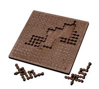 Wooden Fractal Tray Puzzles with Frame Unique Irregular Creative Labyrinth Difficult Geometry Puzzles Boards for and Adults (Square)
