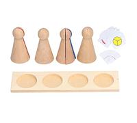 Wooden Fraction Puzzle Toy Educational Math Learning Toy for Kids Development in Living Room or Bedroom