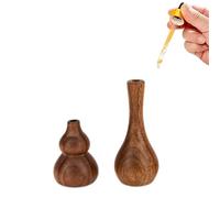 Wooden Fragrance Diffuser,Walnut Vase Essential Oil Diffuser,Aromatherapy Wood Vase Fragrance Retention Long Lasting Fragrance For Home Bathroom Office.2 Pieces,Brown.