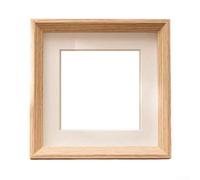 Wooden Frame 12 Inch Square Photo Frame with Acrylic Panel, Hollow Picture Frame for Photos, Wall and Table Display Stand for Desk, Small Wooden Picture Frame(oak color)