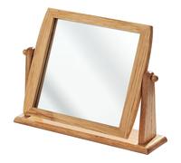 Wooden Frame Swivel Mirror, Durable 25x28cm Pine Wood Tabletop Mirror, Natural Finish Premier Housewares Natural One Size