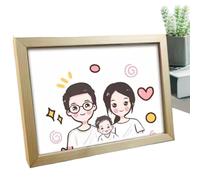 Wooden Frames | Wall Wooden Photo Frame | Unfinished Wall Art Home Decor, Versatile Standing or Hangings Craft Photo Frame for Bedroom Kids Room