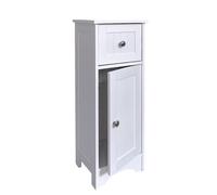Wooden Free Standing 1 Drawer with 1 Cabinet Bathroom Storage - White