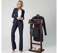 Wooden Freestanding Clothes Valet for Men & Women, Wrinkle-Free Design, Sturdy Frame for Hallway, Closet & Dressing Room nization.