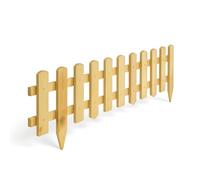 Wooden freestanding Picket Fence Panels, Pressure Treated Pale Picket Fence Panel, Natural Wood Color Decorative Logs for Patio Guest Houses (2)
