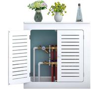 Wooden Freestanding Radiator Cover Cabinet - Double Doors with Storage Shelf, Modern Decorative Heater Guard & Ventilation Panel for Home Office Bathroom Living Room (60 * 80 * 15cm)