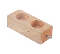 Wooden Friction Block Solid Wood Rectangular Educational Demonstration Block Mechanics Experiment Tool Versatile Setup Suitable for Classroom Students, 2 Hole