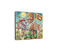 Wooden Fridge Magnet Featuring Sri Lanka Culture, Animals, and Tuk Tuk Design (mag-kf25-2682)