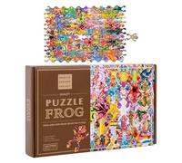 Wooden Frog Jigsaw Puzzle - Educational Animal Toy, 11.5 Inches Learning Play with Shape Use, Wooden Pieces, Smooth Fitting, Early Development Game for Classroom Parent Child Travel Home Yard Patio