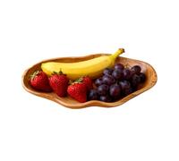 Wooden Fruit Bowl - Irregular Creative Wooden Bowl - Decorative Rustic Plate | 15.7 x 7 x 2.3 Inch Decorative Salad Bowls | For Food, Sweets, Desserts, Snacks, Table, Kitchen