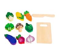 Wooden Fruit Toys, Educational Preschool Play Set, Food Cutting Learning Game, Fine Motor Skill Development Kit, for Girls Boys Classroom Home Learning Role Play Kitchen Toy Cognitive Growth Use