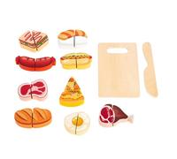 Wooden Fruit Toys, Preschool Educational Playset, Food Cutting Learning Game, Fine Motor Skills Development Kit for Girls and Boys, Domici Learning