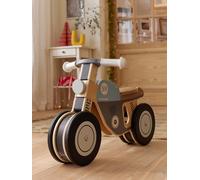 Wooden FSC®100% motorcycle ride-on toy blue