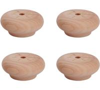 Wooden Furniture Legs 4 Pack Round Solid Wood Legs for Table Replacement Legs Sofa Bed Elevation Feet Modern Furniture Legs Stylish Wooden Base Support