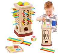Wooden Game for Children | Educational Toy with Colorful Chopsticks and Dice, Interactive Game to Promote Patience, Logical Thinking and Color Understanding