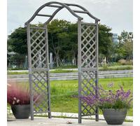 Wooden Garden Arch Pergola Trellis Rose Climbing Archway Grey Frame Gr8 Garden Grey One Size