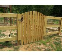Wooden Garden Arched Picket Gate Pedestrian Gate Wooden Pressure Treated 3ft 90cm,Wooden Garden gate, Garden Gates Wooden, Garden Gates Wooden Picket (90cm High x 120cm Wide x 7cm Deep)