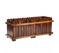 Wooden Garden Bed, Outdoor Rectangular Planting Boxes, Gardening Balcony Vegetable Growing Boxes, with Leak-proof Inner Soil Bag