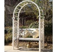 Wooden Garden Bench with Arch & Dome Design, Stylish Outdoor Patio Seat for Backyard - Ideal Support for Vines & Climbing Plants, & Weather-Resistant