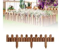 Wooden Garden Border Fence, 15-60 cm High, Rustic Pine Planting Edging for Flower Beds & Pathways, Easy Installation, Decorative Outdoor Décor (15x120cm/5.9x47)