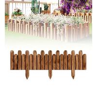 Wooden Garden Border Fence - Rustic Pine Plant Bed Edging, 15-60 cm Height, Easy Assembly, Decorative for Flower Beds & Pathways (45x120cm)