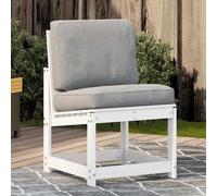 Wooden Garden Chair White Solid Pine 50.5x55x77 cm Slatted Armchair Seat