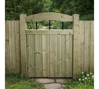Wooden Garden Doom Gate Pedestrian Gate Wooden Pressure Treated 5ft 150cm, (150 cms High x 105 cms Wide x 5 cms Deep)