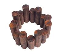 Wooden Garden Edging Round Log Border for Landscaping Flower Bed Pathways Lawn Edging Durable Garden Fence 90x30/35cm Outdoor Decor Easy Installation