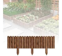 Wooden Garden Edging with Spikes Outdoor Border for Landscaping 2.25x120cm (9.84x47.2in) Ideal Garden Border Edging for Flower Beds and Pathways (Brown)