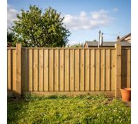 Wooden Garden Fence Panel, 6ft x 3ft Feather Edge Fully Framed Timber | Heavy Duty, Pressure Treated Wood, Flat Top, Traditional Closeboard Design, for Garden Perimeter & Outdoor Privacy Fencing