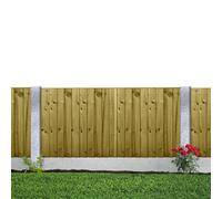 Wooden Garden Fence Panel, 6ft x 3ft Feather Edge Semi-Braced (3 Pack)