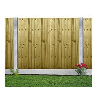Wooden Garden Fence Panel, 6ft x 5ft Feather Edge Semi-Braced (4 Pack)