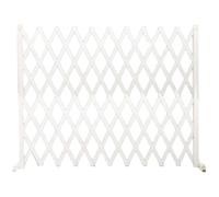 Wooden Garden Fence Panels, Decorative Outdoor Barriers with 2 Support Frames for Landscape Patio, Ornamental White Fencing, 50x31x3cm - Perfect for Yard Decoration