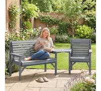 Wooden Garden Furniture Set with Detachable Table and Parasol Hole