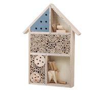 Wooden Garden Hotel: Nesting Cottage, Multi-Chamber Habitat Block | Hanging Butterfly Shelter, Ladybug Resting at Home for Backyard Plants, CR